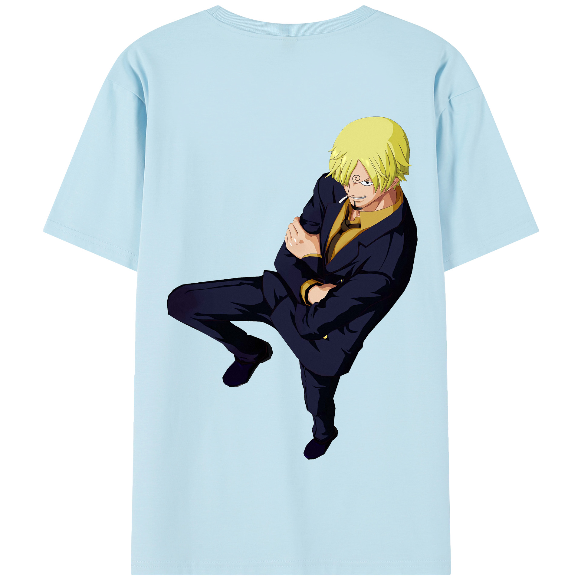 ワンピース サンジ ONE PIECE Sanji 綿100％半袖Tシャツ（背面プリント）